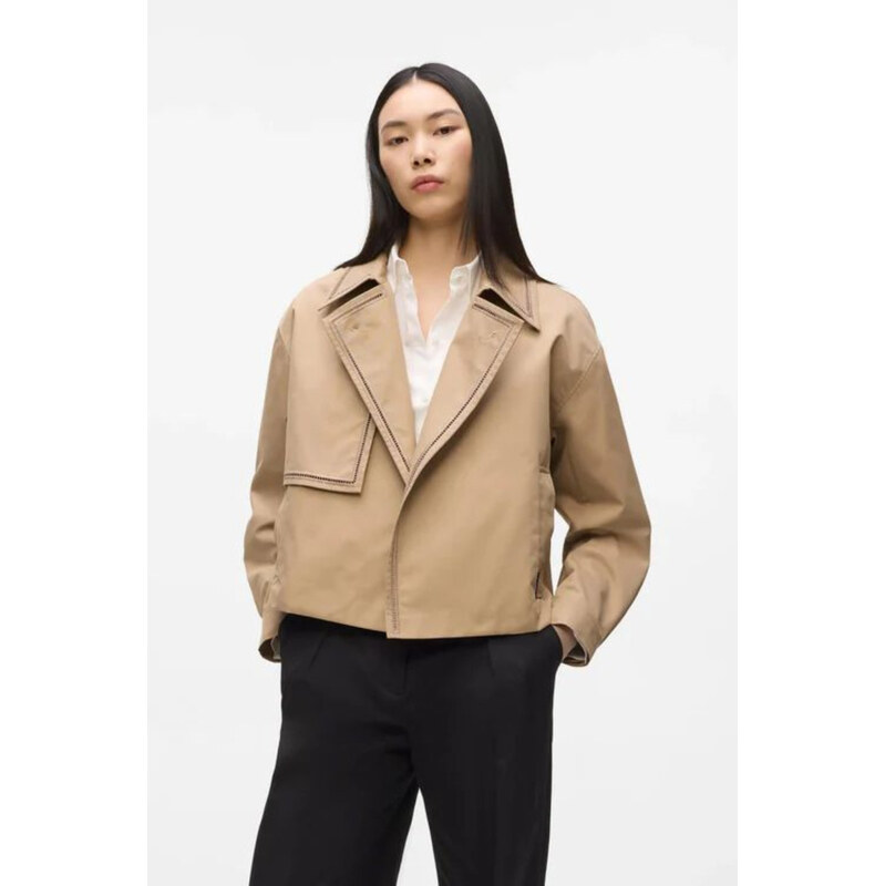 BUNDA KARL LAGERFELD EMBROIDERY DETAIL SHORT TRENCH 68328591