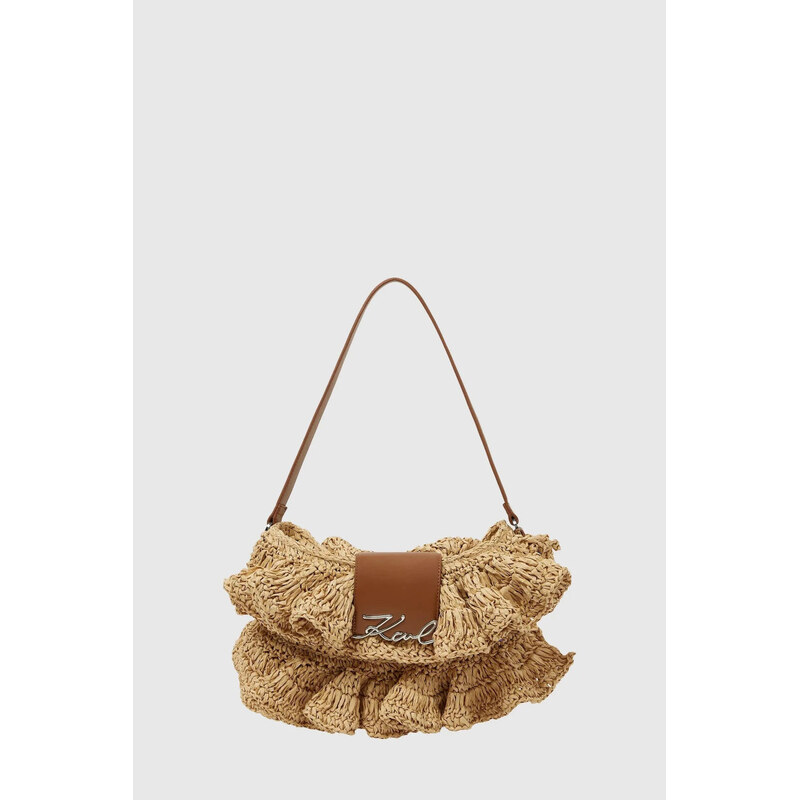 KABELKA KARL LAGERFELD K/SIGNATURE FL SHB RAFFIA RUFF 68328599