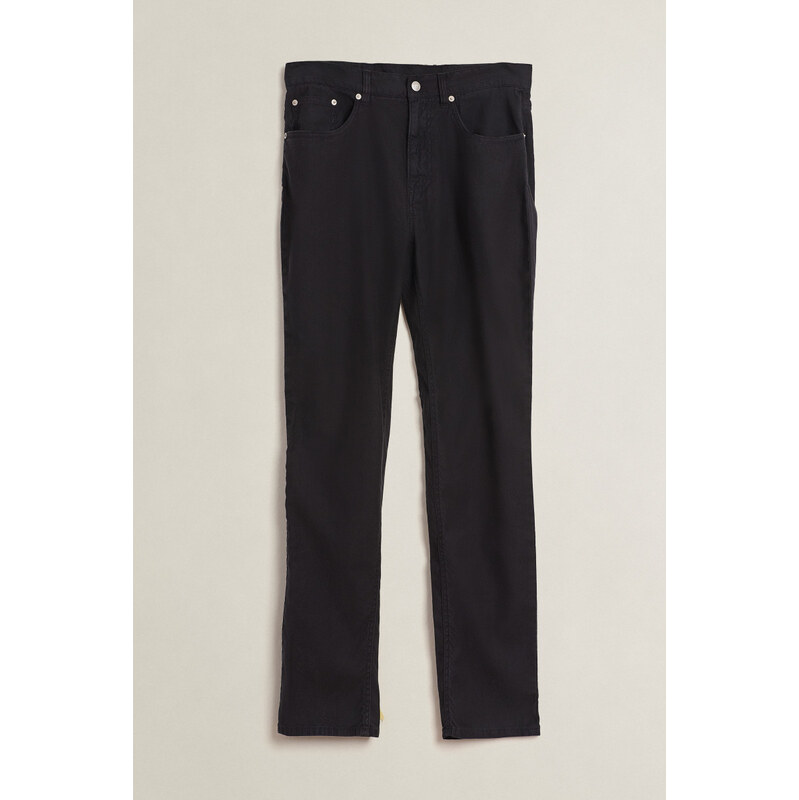 DŽÍNSY GANT SLIM COTTON / LINEN JEANS BLACK 68328624