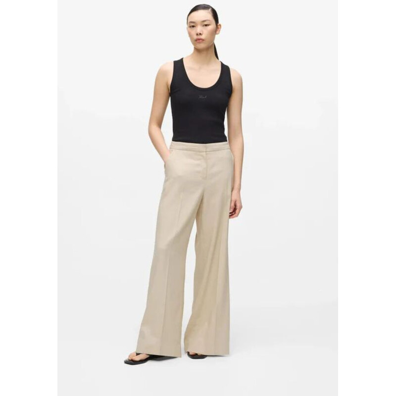 NOHAVICE KARL LAGERFELD WIDE LEG MELANGE PANTS 68328581