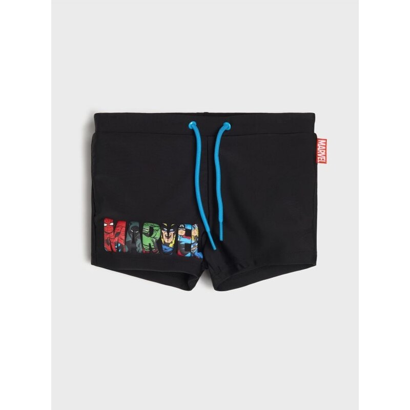 Sinsay - Plavkové šortky s potlačou Marvel - čierna 68343803