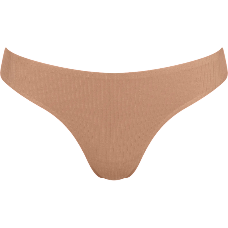 Dámske tangá ZERO Feel Pure String - NOSTALGIC BROWN - béžové 00CM - 68344324