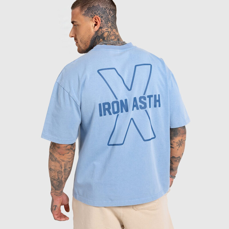 Pánske tričko Iron Aesthetics X Washed, modré 68344703