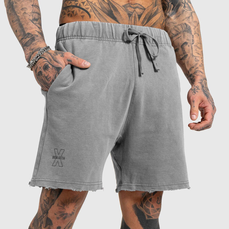 Pánske kraťasy Iron Aesthetics X Washed, sivé 68344707
