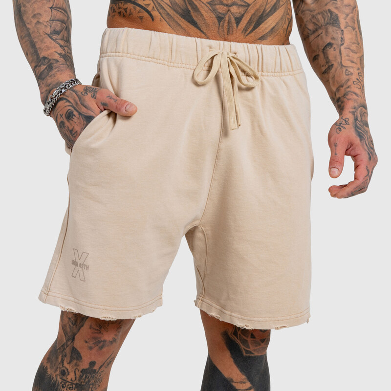 Pánske kraťasy Iron Aesthetics X Washed, béžové 68344708