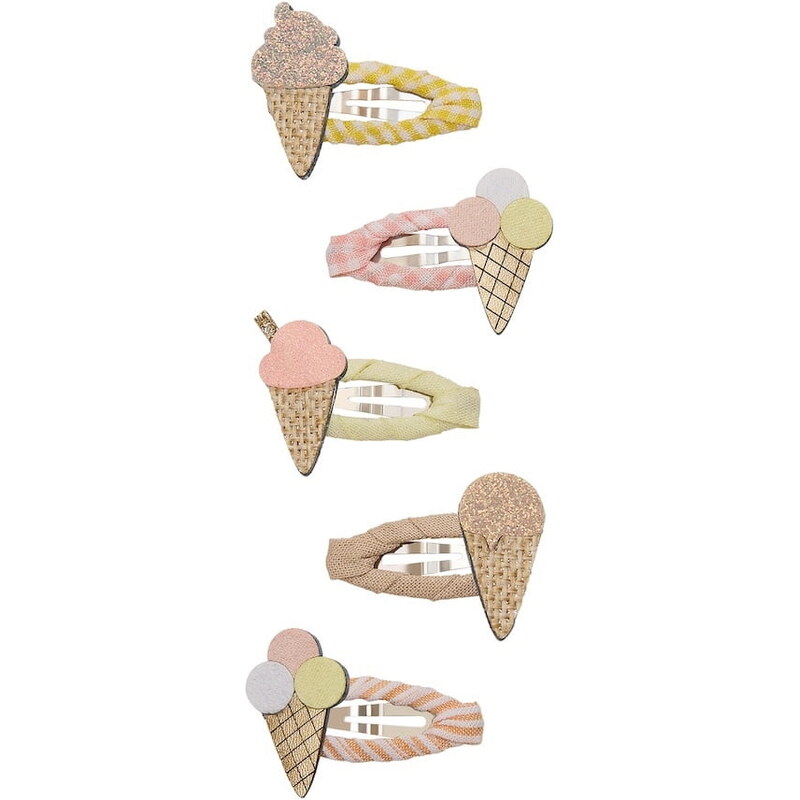 MIMI & LULA Sponky do vlasov Sparkle Ice Cream Clic Clacs Mini – set 5 68362327