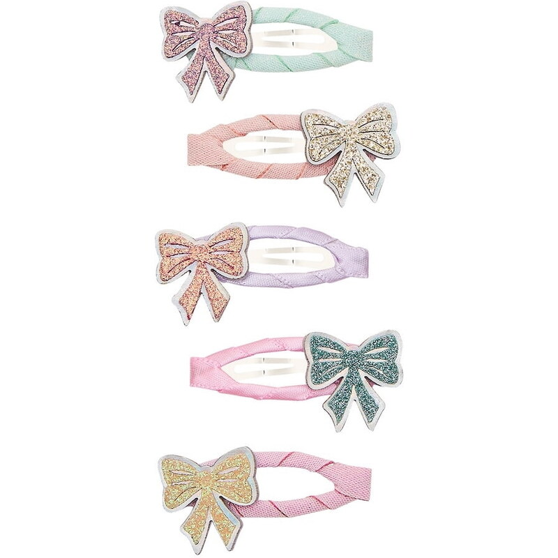 MIMI & LULA Sponky do vlasov Sparkle Bow Clic Clacs Mini – sada 5 ks 68362340