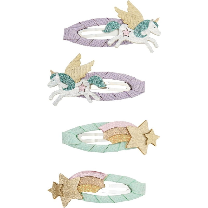 MIMI & LULA Sponky do vlasov My Little Unicorns Clic Clacs – sada 4 ks 68362330