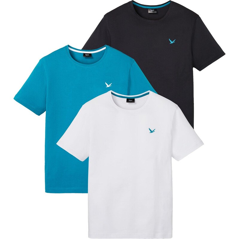 bonprix Tričko (3 ks), farba biela 45100103