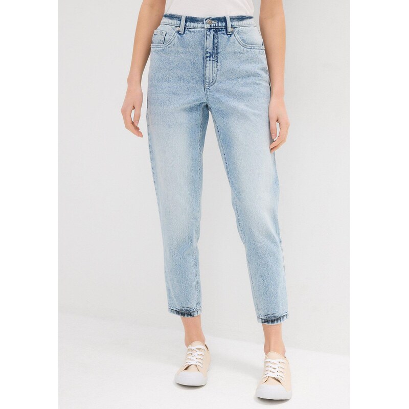 bonprix Mom džínsy, High Waist, cropped, farba modrá 62972815