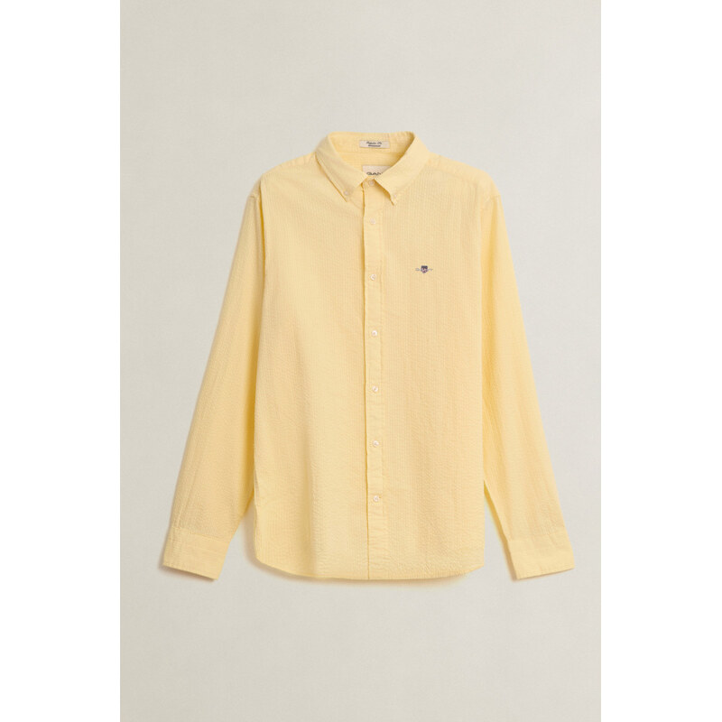 KOŠEĽA GANT REG SEERSUCKER SHIRT VANILLA YELLOW 67768200