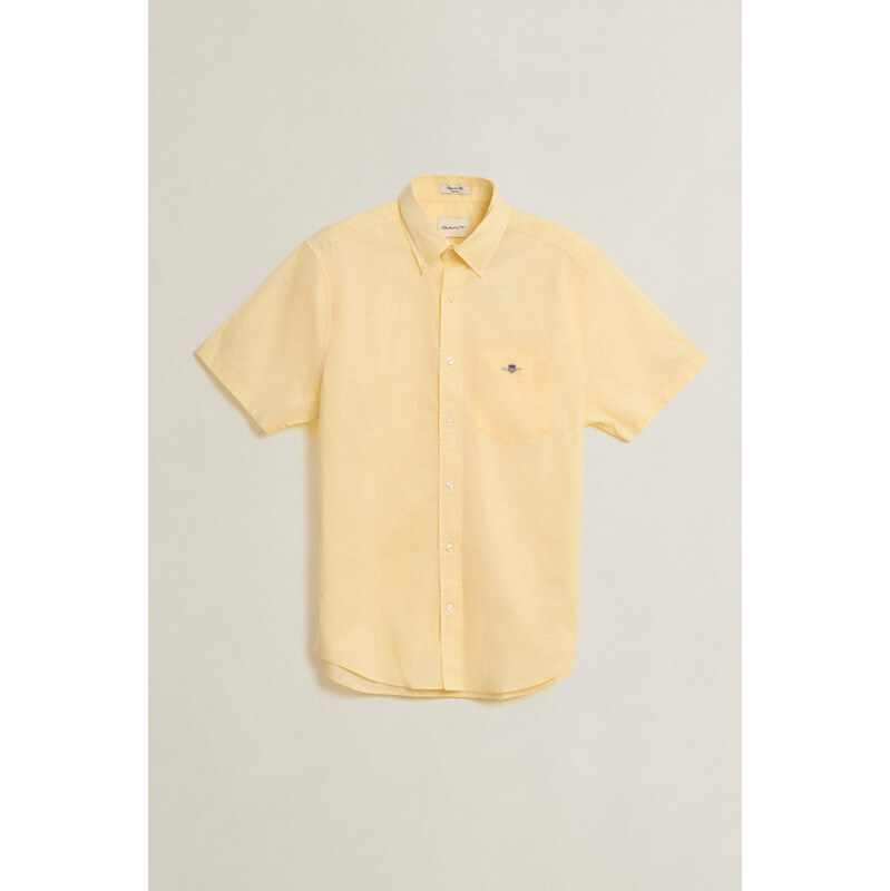 KOŠEĽA GANT REG CLASSIC POPLIN SS SHIRT VANILLA YELLOW 68369549