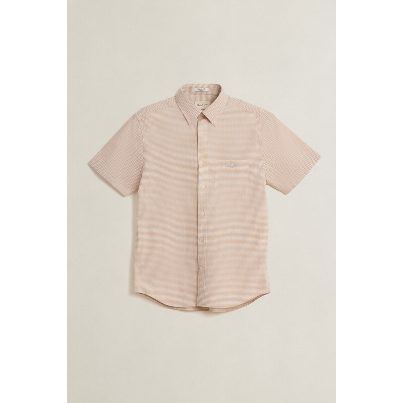 KOŠEĽA GANT REG CLASSIC POPLIN GINGH SS SHIRT OAT BEIGE 68369551