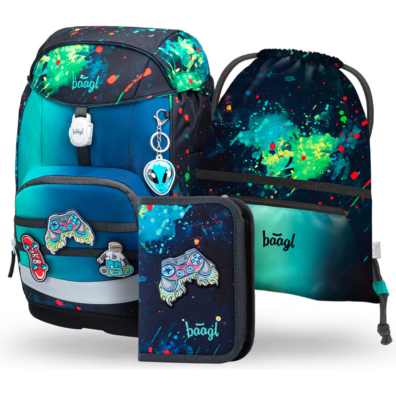 BAAGL SET 3 Airy Plus Chill: batoh, penál, sáček 68436546