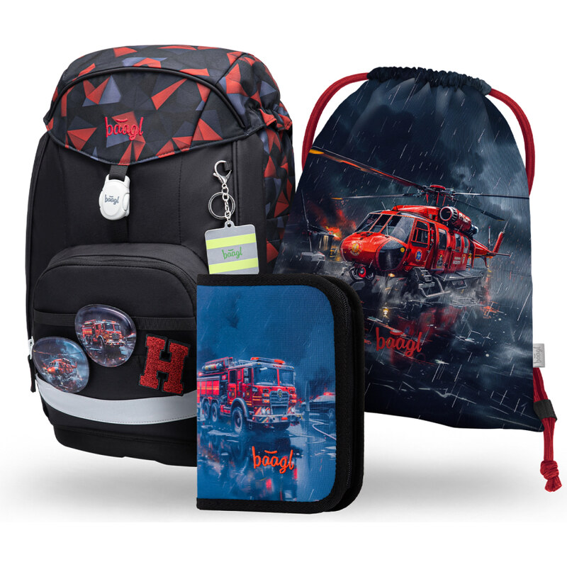 BAAGL SET 3 Airy Plus Záchranáři: batoh, penál, sáček 68436549