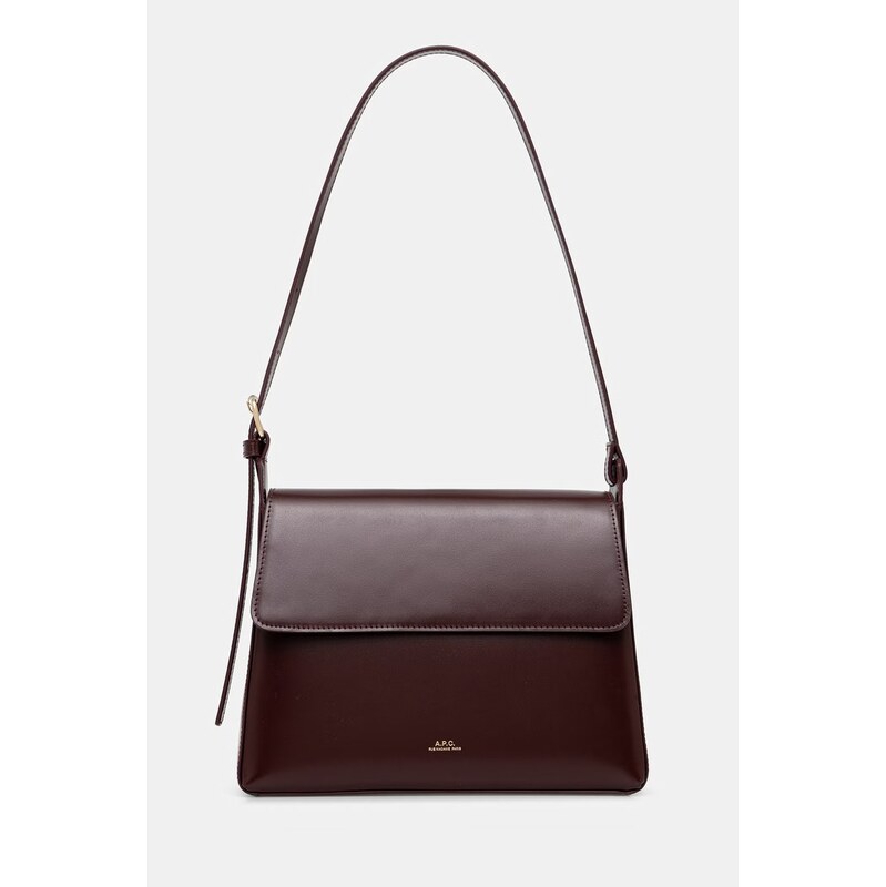 Kožená kabelka A.P.C. sac virginie flap 68369031