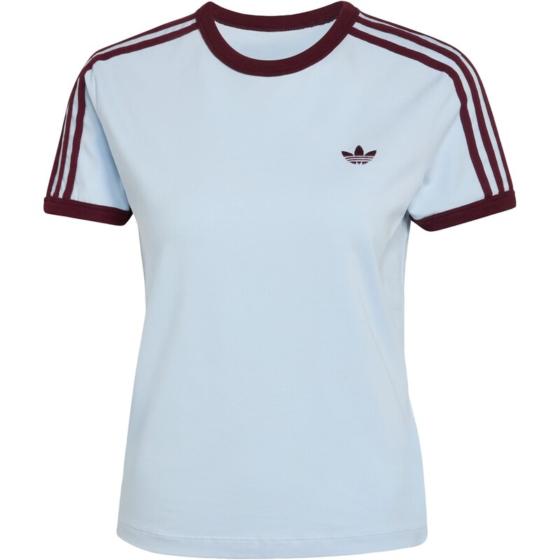 ADIDAS ORIGINALS Tričko 3 STRIPES SLIM svetlomodrá / vínovo červená 68382301