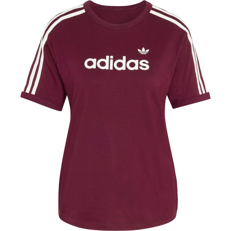 ADIDAS ORIGINALS Tričko LINEAR burgundská / biela 68382303