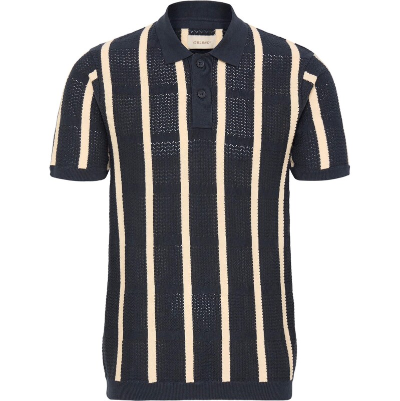 BLEND Tričko BHDarin Striped tmavomodrá / mokka 68382651