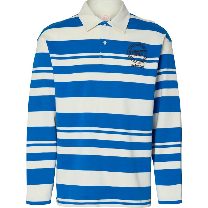 SELECTED Tričko SLHRELAXJACK modrá / vaječná škrupina 68382672