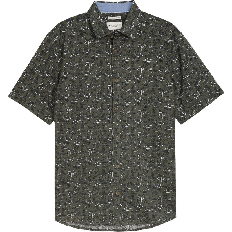 TOM TAILOR Košeľa olivová / čierna / biela 68382721