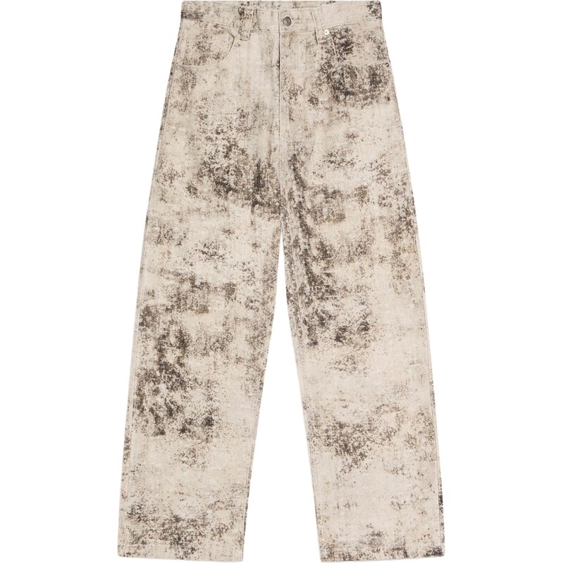 Bershka Džínsy béžová / hnedá 68382928