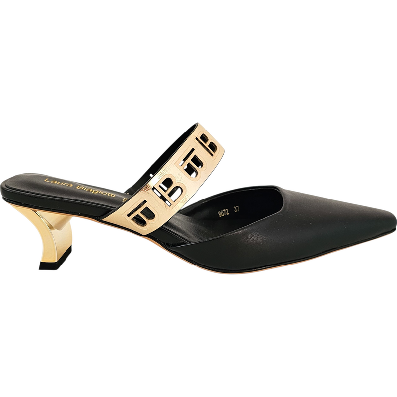 Čierne mule lodičky Laura Biagiotti Calf Black 68380316