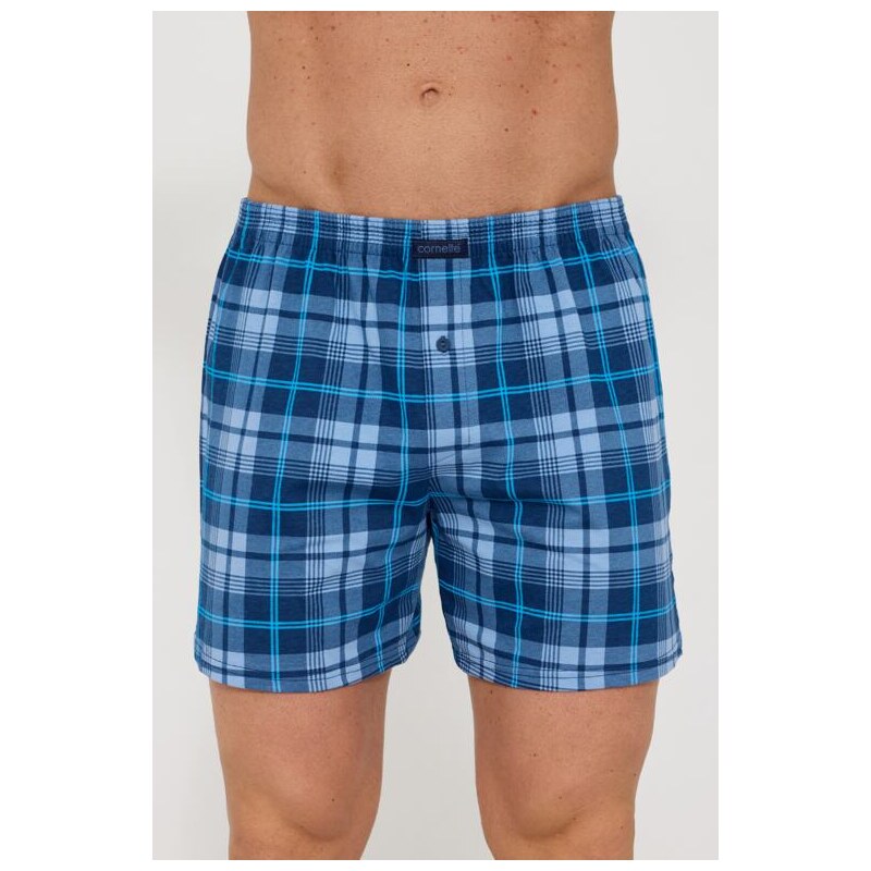 Cornette Trenírky Comfort 002337 modré kockované 68383817