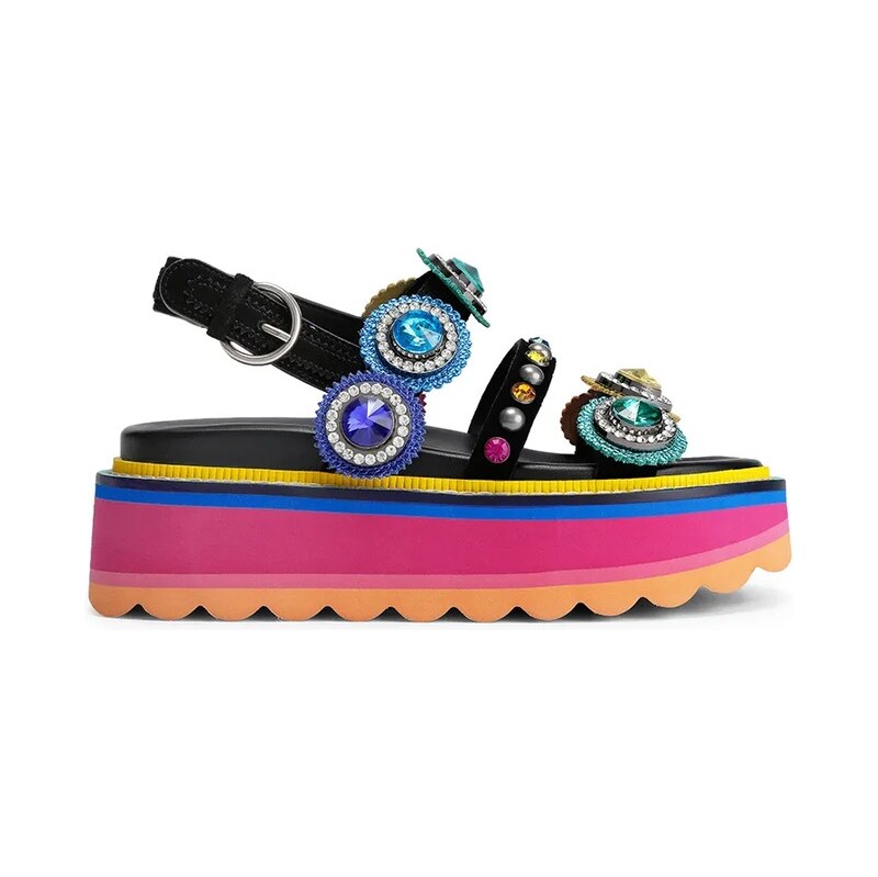 Dámske kožené sandále na platforme Kurt Geiger London Octavia Sling 68383107