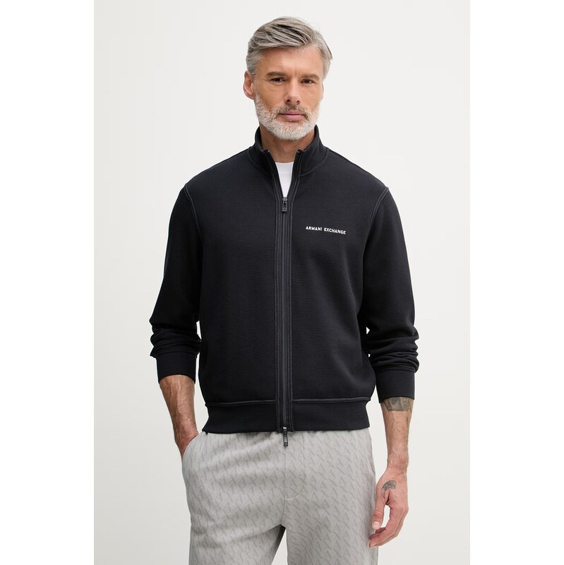 Armani Exchange mikina na zips pánska s bavlnou 68383116