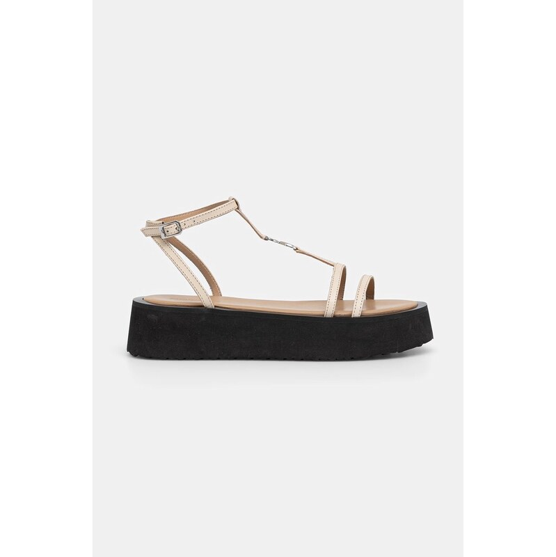 Patrizia Pepe Sandále na platforme dámske kožené 68383106