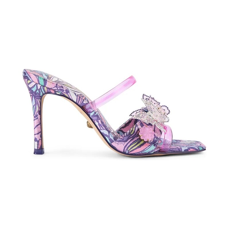Kurt Geiger London šľapky na ihličkovom podpätku dámske Butterfly Mule 68383244