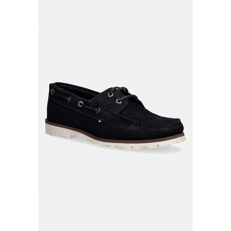 Tommy Hilfiger mokasíny pánske semišové HILIFGER LIGHT SDE BOAT SHOE 68383355