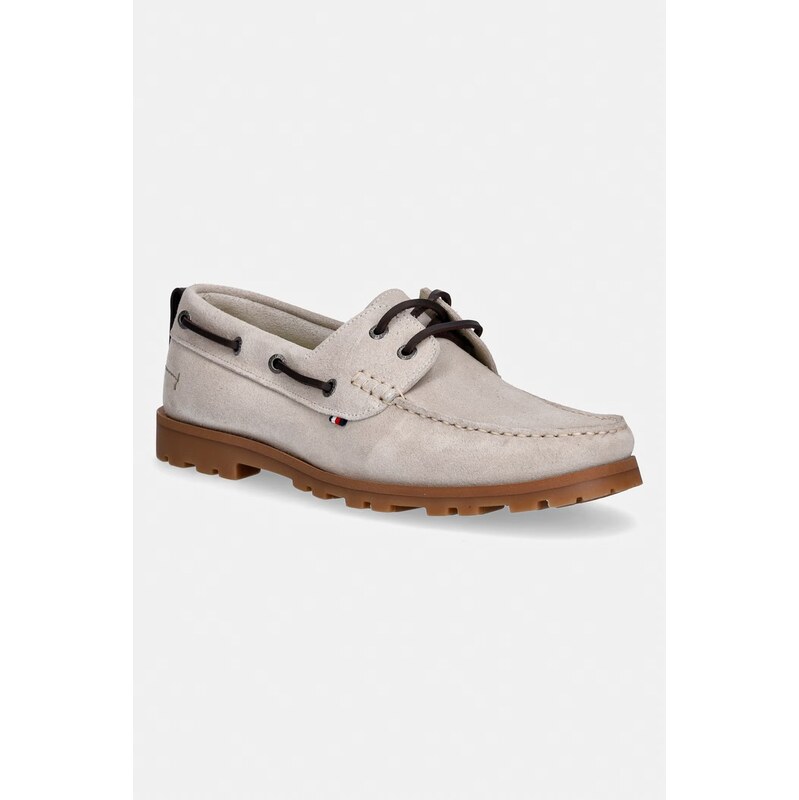Tommy Hilfiger mokasíny pánske semišové HILIFGER LIGHT SDE BOAT SHOE 68383356
