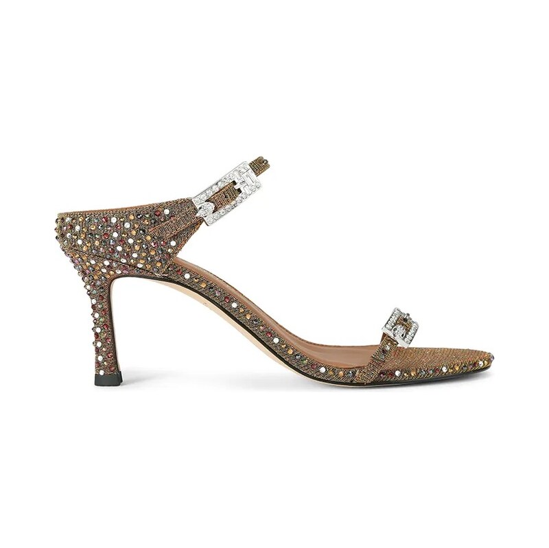 Kurt Geiger London sandále na vysokom podpätku Strass Double Buckle 68383456