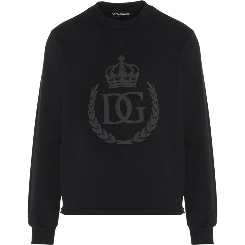 DOLCE & GABBANA Leaf Logo Black mikina 68383800