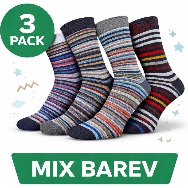 Gianvaglia 3PACK ponožky Benysøn vysoké viacfarebné (SK-208-mix) 43/46 68388252