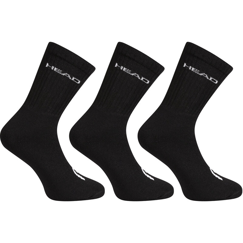 3PACK ponožky HEAD vysoké čierne (701213456 200) 68388259