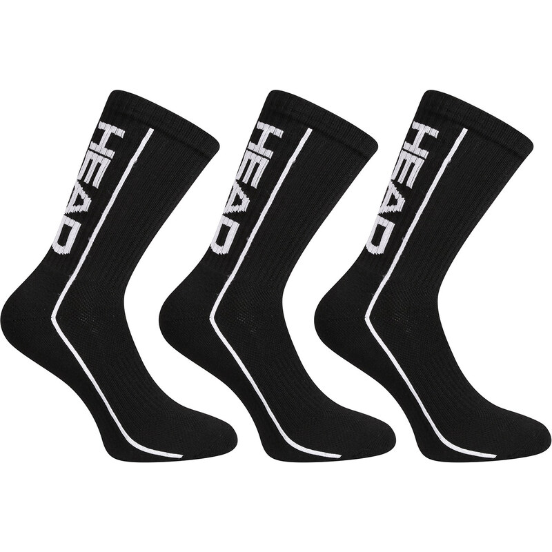 3PACK ponožky HEAD vysoké čierne (791011001 005) 68388257