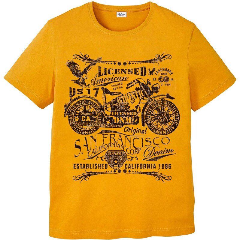 bonprix Tričko z čistej bavlny, farba oranžová 44895443