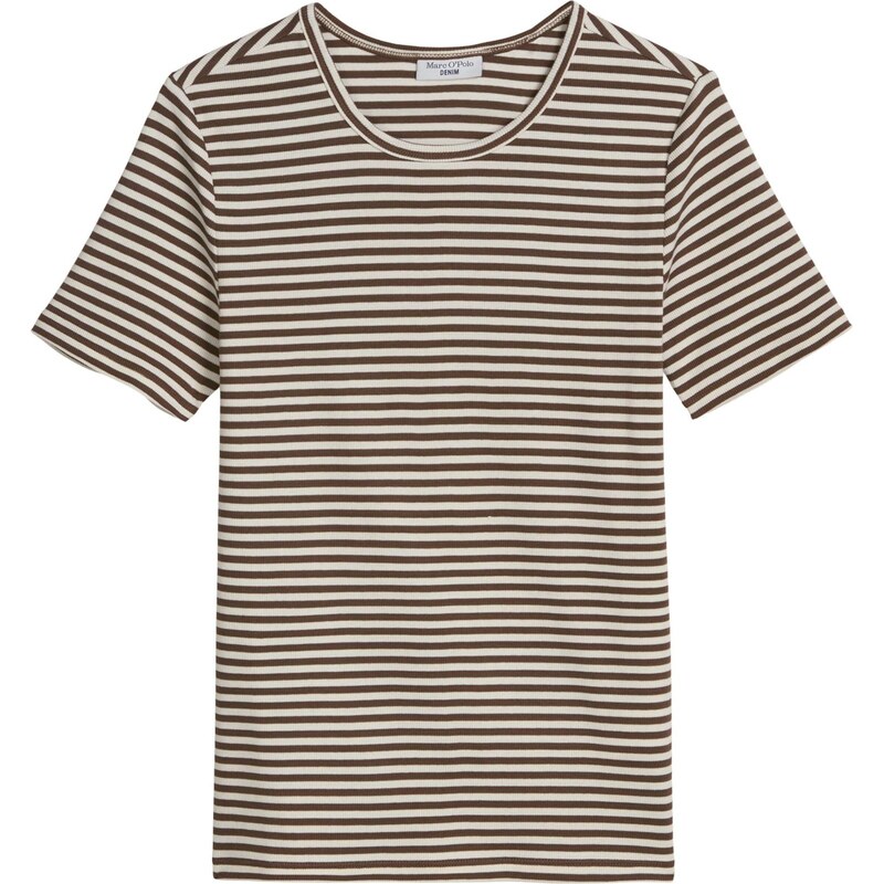 Marc OPolo DENIM Tričko nebielená / tmavohnedá 67449736