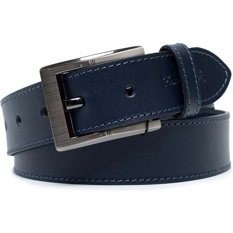 Kožený opasok Pierre Cardin 6210 Blue 66439451