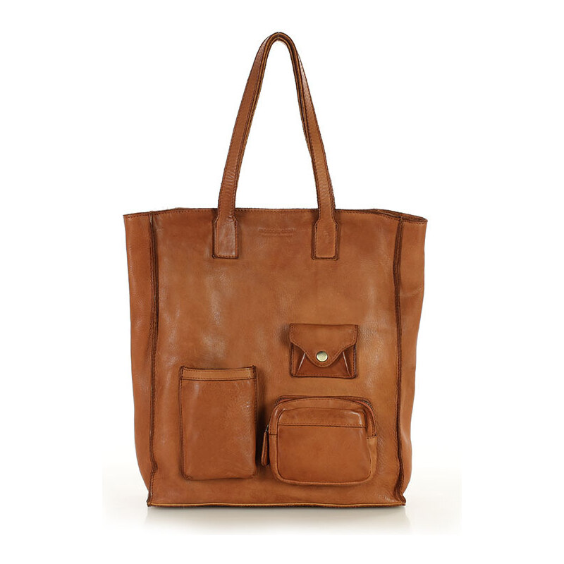MARCO MAZZINI Dámska taška typu hobo, prírodná koža | camel vp10b 68389345