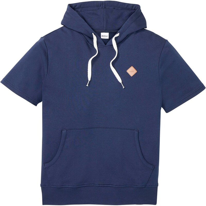 bonprix Mikina s kapucňou, krátky rukáv, farba modrá 50407936