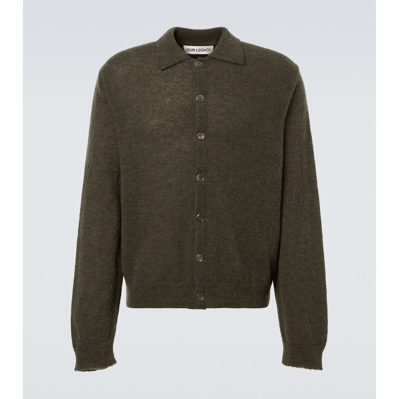 Our Legacy Evening alpaca wool-blend polo cardigan 68414127