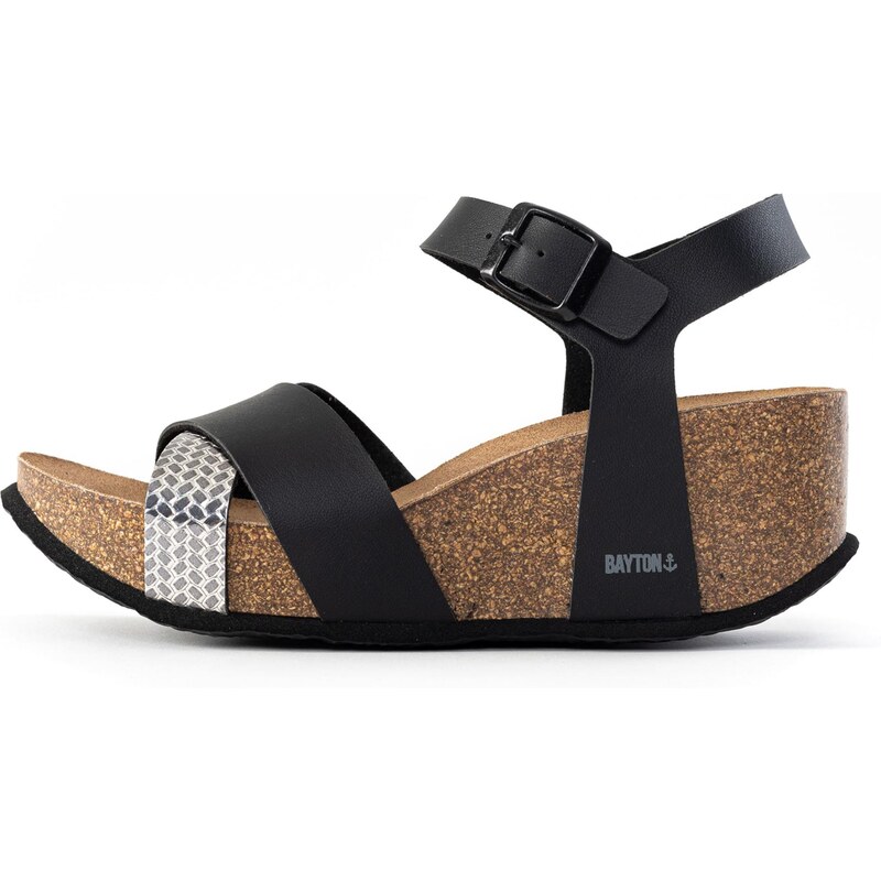 Bayton Šľapky MILDURA čierna / strieborná 68395127