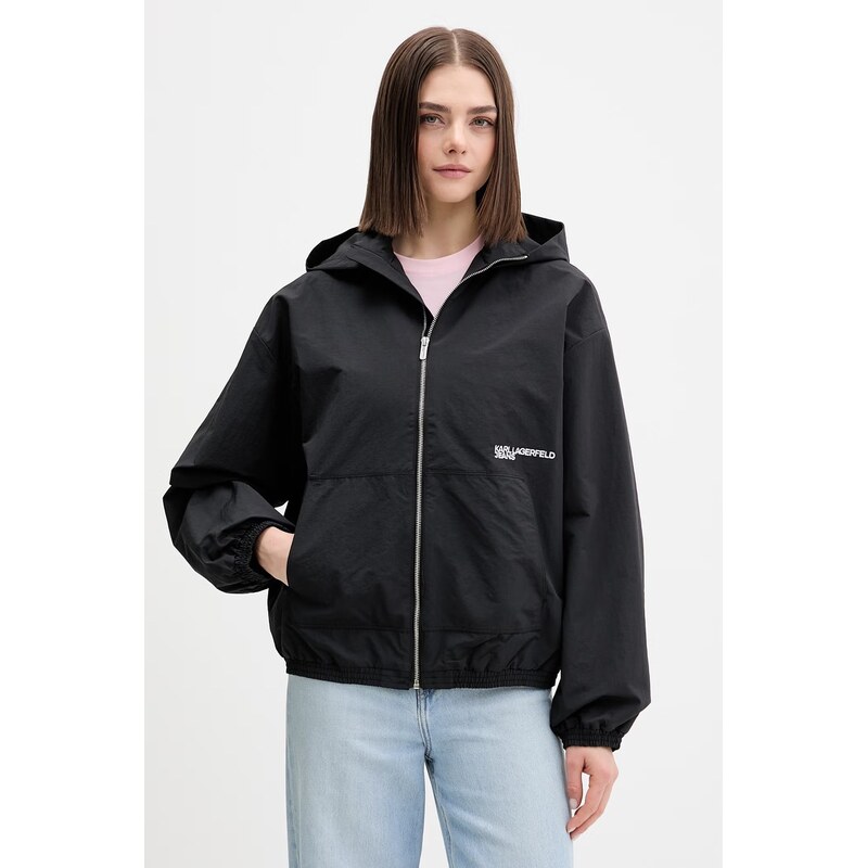Karl Lagerfeld Jeans športová bunda dámska s bavlnou 68394689