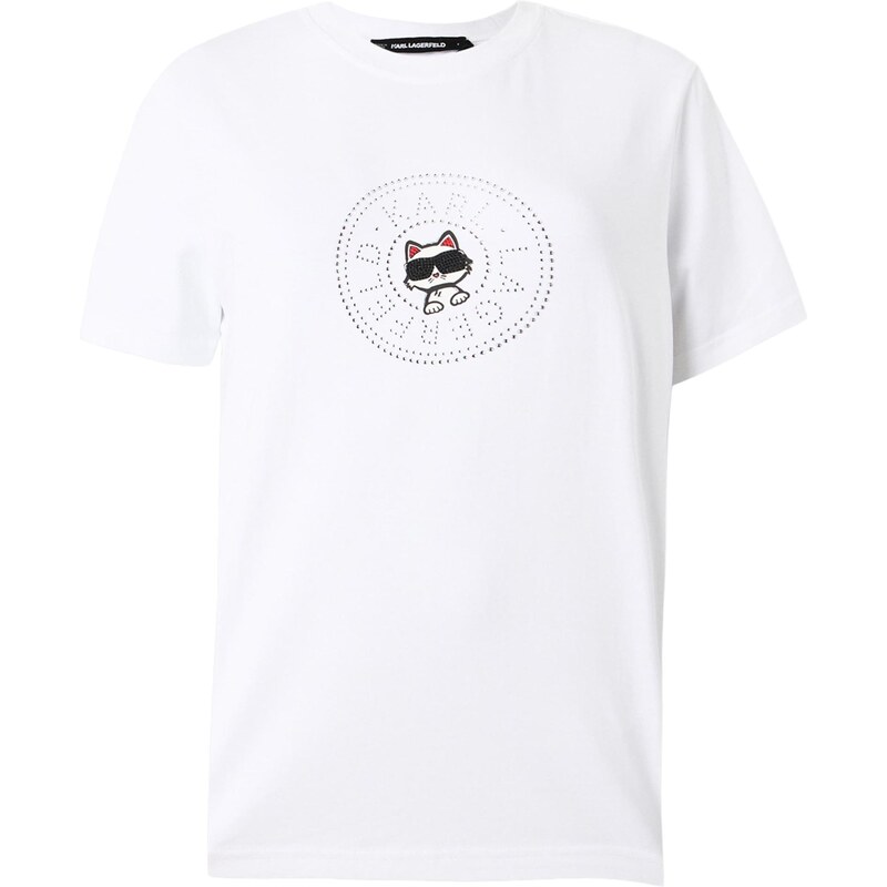 Karl Lagerfeld Tričko IKON smaragdová / strieborná / biela 68395412