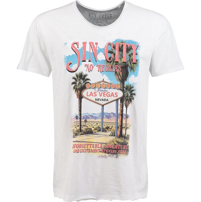 Key Largo Tričko KLSin City svetlomodrá / tmavozelená / ružová / biela 68395424