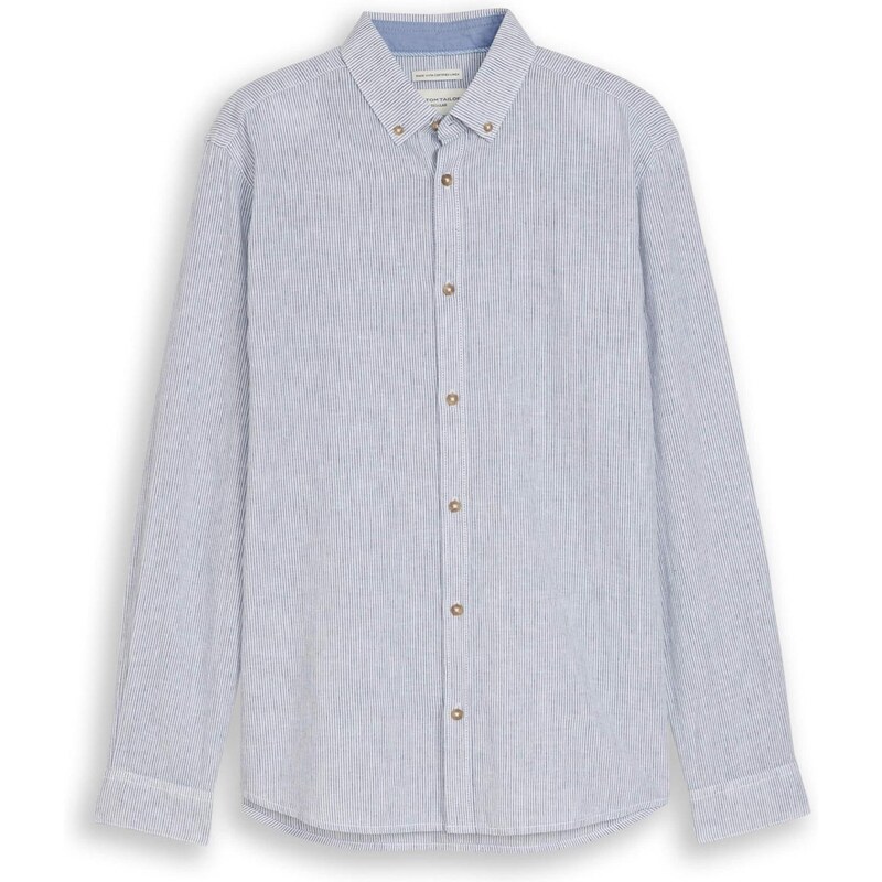 TOM TAILOR Košeľa enciánová / biela 68395435